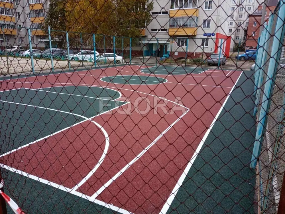 Резиновые покрытия из крошки для спортивных площадок в Тарко